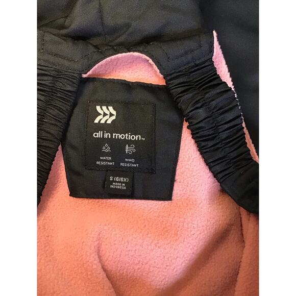 All In Motion Kids bibbed Snow One piece Zip Front Overalls Sz6/6X Black NWT - Picture 11 of 12